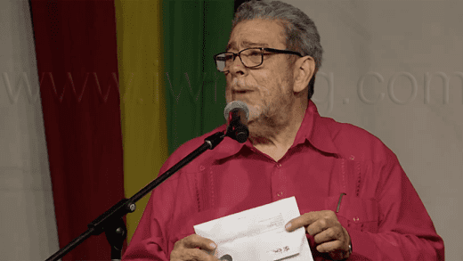 Prime Minister Ralph Gonsalves holds in his hands on Tuesday, July 15, 2025, the letter of no objection that CPL later withdrew. 
