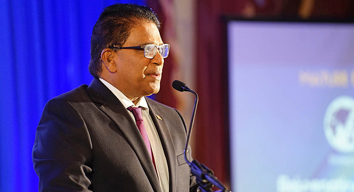 Trinidad and Tobago Energy and Energy Industries Minister, Roodal Moonilal, speaking in Trinidad on Tuesday, July 1, 2025.