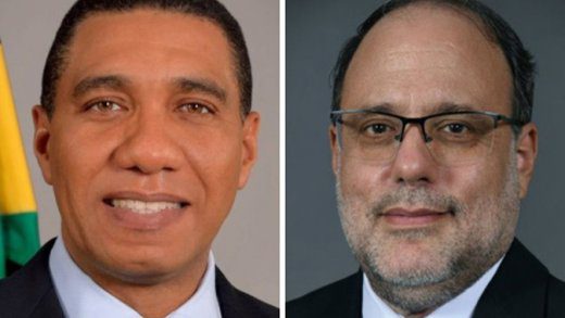 Jamaica Labour Party (JLP) leader, Prime Minister Andrew Holness, left, and Opposition Leader, Mark Golding.
