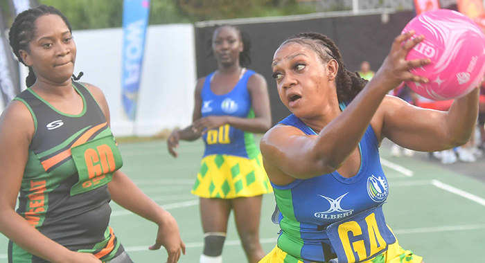 Goal-attack Kristiana Christopher was dynamic in the attacking third. (Photo: Robertson S. Henry)
