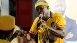 Adonis “Ledz” Charles campaigning with the New Democratic Party in Fitz Hugh. (Photo: NDP)