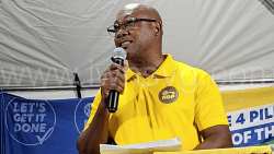 Then-Secretary General of the then-opposition New Democratic Party, former police officer Brenton Smith.