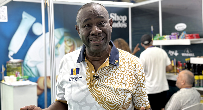Commercial and cultural attaché at the Barbados High Commission in Ghana, C. Phil Phillips, speaking during the Fourth Intra-African Trade Fair in Algiers, Algeria. (CMC Photo)