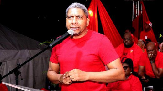 Minister of Finance, Camillo Gonsalves in an Aug. 8, 2025 photo. (/Facebook/Kingsley Roberts)