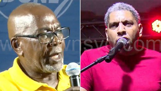 Central Kingstown MP and Vice President of the New Democratic Party, St. Clair Leacock and East St. George MP and Minister of Finance, Camillo Gonsalves.