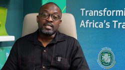 Director of Creatives and Diaspora at the Cairo-based Africa Export-Import Bank (Afreximbank), Temwa Gondwe, speaking during the interview with CMC. (CMC Photo)
