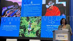 CEO of the SVG Tourism Authority, Annette Mark, speaking at the Caribbean Tourism Organisation’s 2025 State of the Tourism Industry Conference in Barbados on Friday, Oct. 3, 2025. 