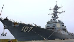 The United States warship “USS Gravely”. 