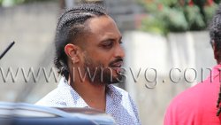 The defendant, Esworth Lewis outside the Kingstown Magistrate's Court on Thursday, Oct. 16, 2024 after securing bail.