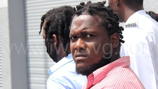 The defendant, Jareth Jamala John, returns to prison after his sentencing in Kingstown on Oct. 9, 2025.