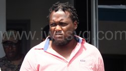 The defendant, Jareth Jamala John, returns to prison after his sentencing in Kingstown on Thursday, Oct. 7, 2025.