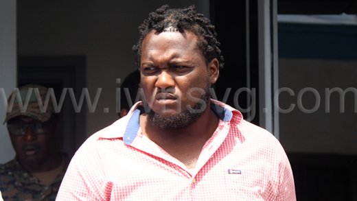 The defendant, Jareth Jamala John, returns to prison after his sentencing in Kingstown on Thursday, Oct. 7, 2025.