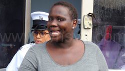 The defendant, Rasharma Pollard is escorted to prison on Monday, Sept. 29, 2025. 