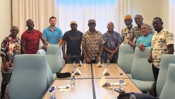 Some participants in the SSV Fisherfolk Workshop along with Senior Purchasing Manager from the company’s corporate office, Matthew Flynn.