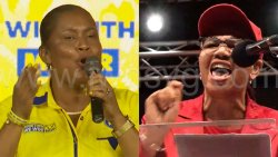 The New Democratic Party's candidate for North Windward, Shevern John, left, and her Unity Labour Party counterpart, Grace Walters.