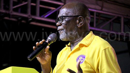 Central Kingstown MP, St. Clair Leacock, speaking at an NDP campaign event in Sion Hill on Sept. 27, 2025.