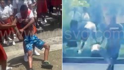 A composite image of student-involved stabbings of other students, at North Union Secondary School on Oct. 3, 2025, and outside Central Leeward Secondary School in November 2024.