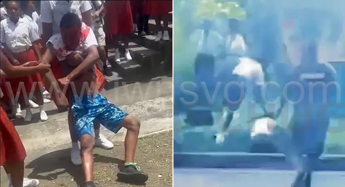 A composite image of student-involved stabbings of other students, at North Union Secondary School on Oct. 3, 2025, and outside Central Leeward Secondary School in November 2024.