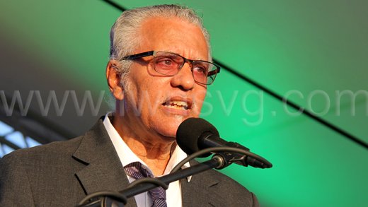 Cecil Harris, an engineer who is SVG’s project manager for the Taiwanese-funded US$125 million Strengthening Health Resilience Project and Prime Minister Ralph Gonsalves’s brother-in-law, has a contract that pays him EC$40,000 a month. He is photographed here at the groundbreaking ceremony for the hospital project at Arnos Vale on Oct. 26, 2024.
