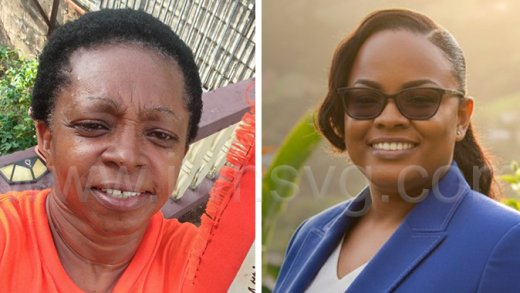 Independent candidate, Doris Charles, left, and Kenna Questelles.