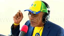 Opposition Leader Godwin Friday speaking on Hot 97 FM on Monday, Nov. 3, 2025.