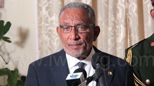 Prime Minister Godwin Friday at his swearing-in ceremony in Kingstown on Friday, Nov. 28, 2025.