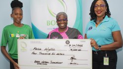 From left: Kalia Wyllie, Natasha Baptiste and. Patricia John.