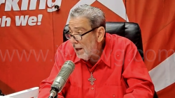 Former Prime Minister Ralph Gonsalves speaking on Star Radio, on Saturday, Nov. 29, 2025. 
