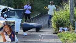 Police process the scene in Akers where Shem Walker, inset, was shot and killed on Wednesday, Nov. 5, 2025. 