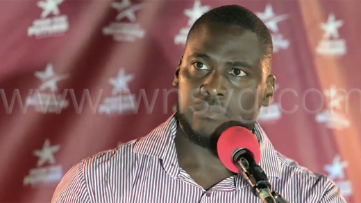 Tevin Andrews, MP and minister responsible for the affairs of Carriacou and Petit Martinique, speaking at the Unity Labour Party's campaign event in Union Island on Wednesday, Nov. 5, 2025. 