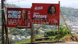 Damaged ULP billboards in Lowmans Hill on Tuesday, Nov. 4, 2025. 