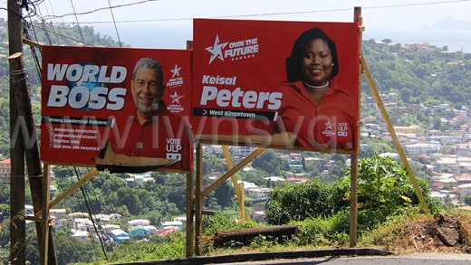 Damaged ULP billboards in Lowmans Hill on Tuesday, Nov. 4, 2025. 