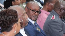 Former General Secretary of the ruling New Democratic Party, Brenton Smith, in the Strangers Gallery during the opening of the First session of the 12th Parliament in Glen on Tuesday, Dec. 23, 2025.  