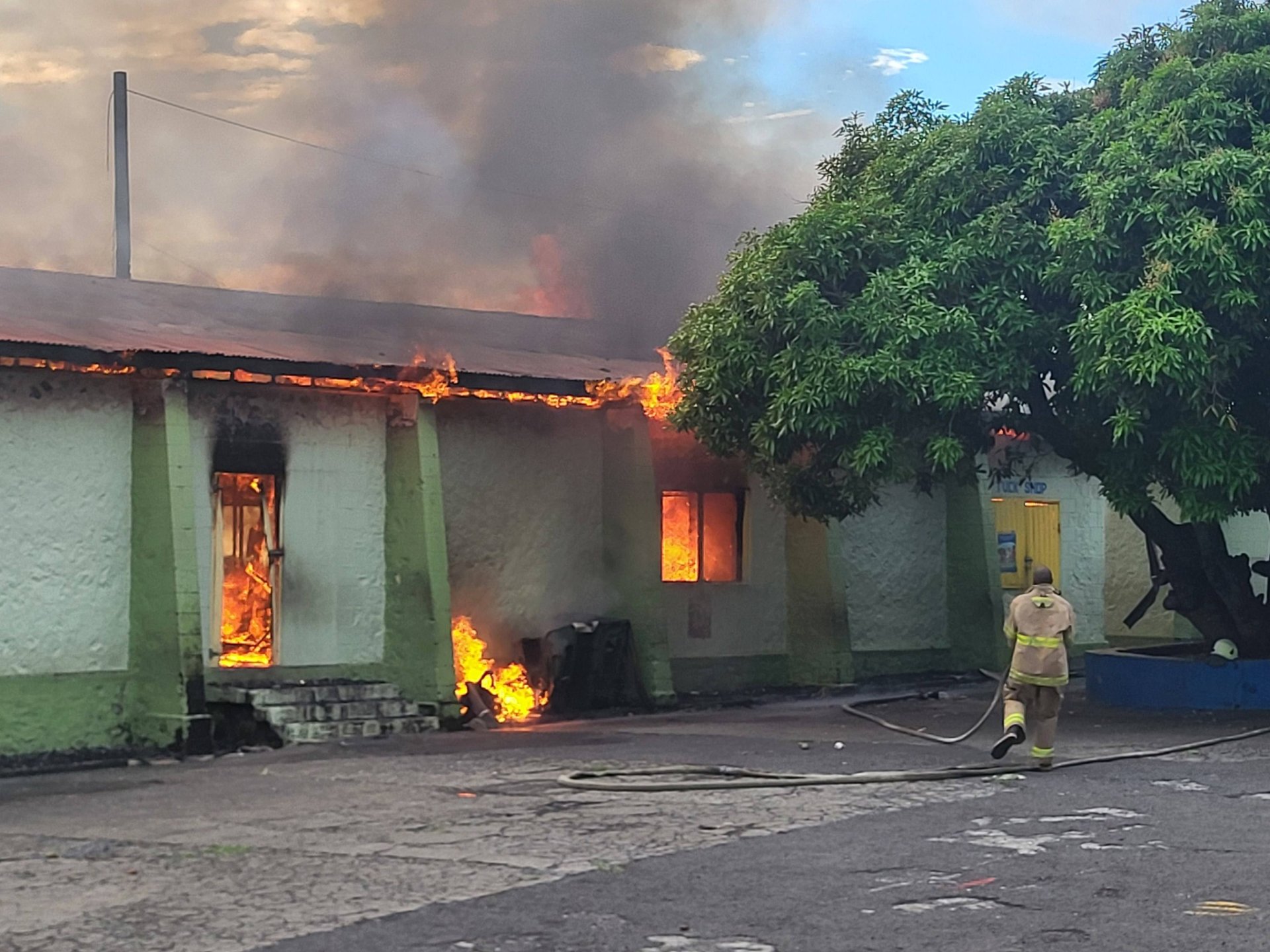Fire guts block at Questelles School 1 week before new term begins