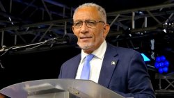 Prime Minister Godwin Friday speaking during the inauguration of the Cabinet in Arnos Vale on Tuesday, Dec. 2, 2025. (Photo: Facebook/API)