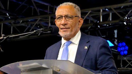 Prime Minister Godwin Friday speaking during the inauguration of the Cabinet in Arnos Vale on Tuesday, Dec. 2, 2025. (Photo: Facebook/API)