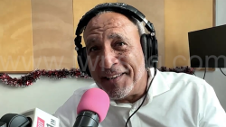 Prime Minister Godwin Friday speaking on Hot 97 FM on Dec. 23, 2025.
