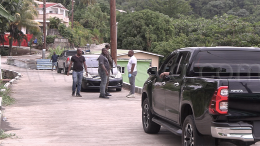 Police officer at the scene in Belair where two  alleged kidnap victims were rescued from a car on Monday, Dec. 29, 2025.