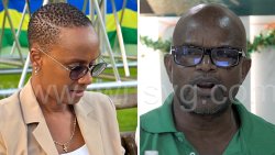 Chief Medical Officer, Simone Keizer-Beache, left, at the swearing-in of the Cabinet in Arnos Vale on Dec. 1, and President of the Public Service Union, Elroy Boucher, at a press conference in Kingstown on Monday, Dec. 8, 2025.