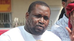 The defendant, Aaron Miller outside the High Court in Kingstown on Jan. 14, 2026.