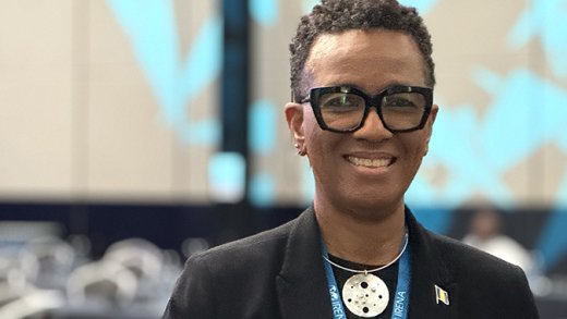 Barbados Ambassador to IRENA, Annalee C. Babb in Abu Dhabi on Saturday, Jan. 10, 2026. (CMC Photo)