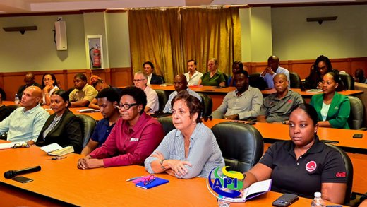 A section of the gathering of business people in Kingstown on Tuesday, Jan. 27, 2026.
