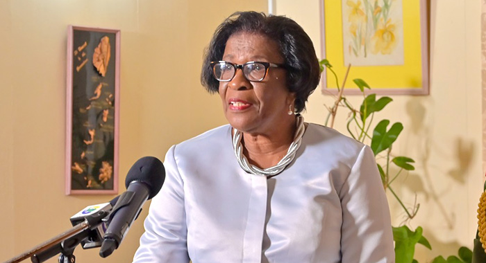Governor General of St. Vincent and the Grenadines, Dame Susan Dougan at Government House at Old Montrose on Nov. 28, 2025. (Photo: Facebook/API)