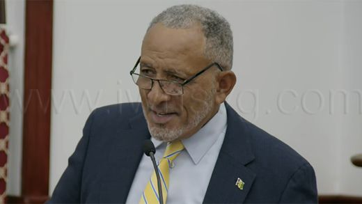 Prime Minister Godwin Friday presenting the 2026 Estimates to Parliament on Thursday, Jan. 29, 2026.