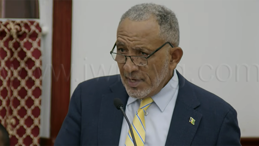 Prime Minister Godwin Friday speaking in Parliament on Thursday, Jan. 29, 2026.