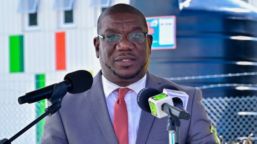 Minister of Agriculture, Forestry and Rural Transformation, Israel Bruce speaking at the handing over ceremony in Kingstown on Tuesday, Jan. 13, 2025.