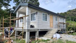 A prefabricated house in Campden Park, the construction of which began under the ULP administration. 