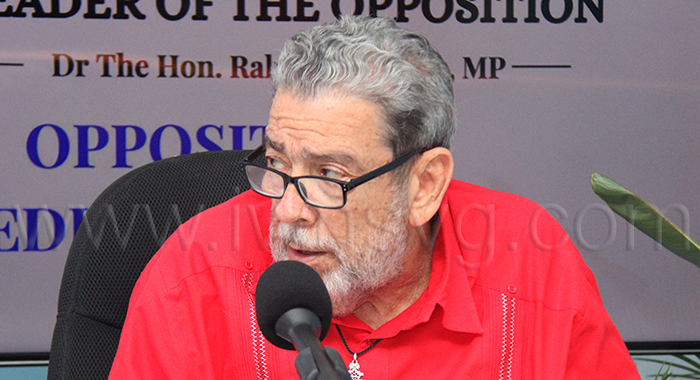 Opposition Leader Ralph Gonsalves in a Jan. 5, 2026, photo.