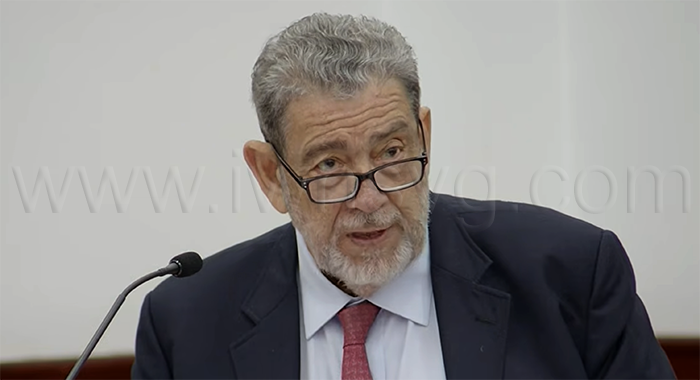 Opposition Leader Ralph Gonsalves debating the 2026 Estimates in Parliament on Thursday, Jan. 29, 2026.