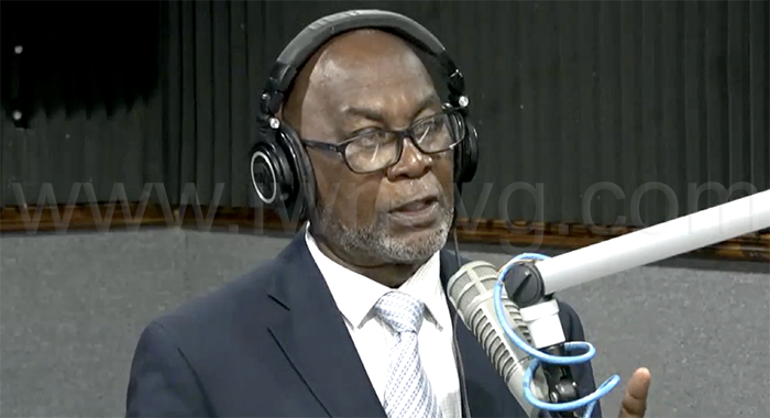 Minister of the Public Service, St. Clair Leacock speaking on Boom FM on Monday, Jan. 19, 2025.